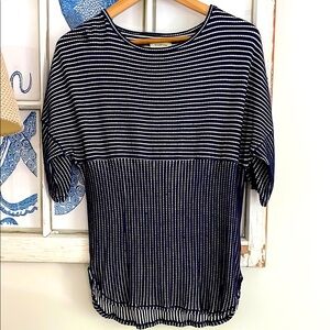 MAX STUDIO dolman rouched sleeve tunic tee